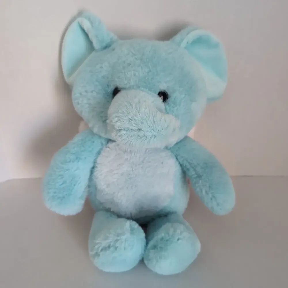 Kellytoy Blue Elephant Angel Plush Stuffed Animal White‎ Wings Soft
